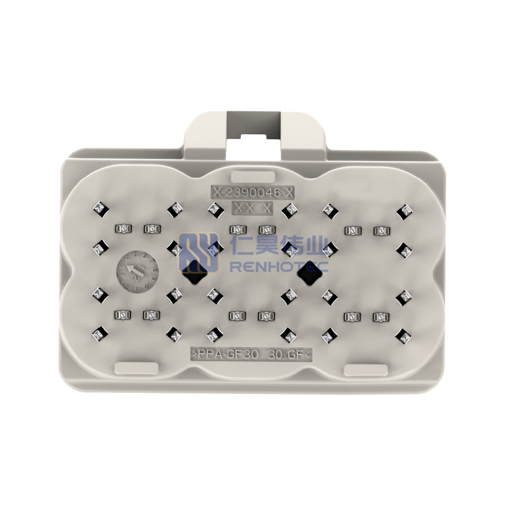 Shielded, Vertical, 12 Position, Board Mount, B Code, 2 mm Centerline, Data Connectivity Headers - Image 4