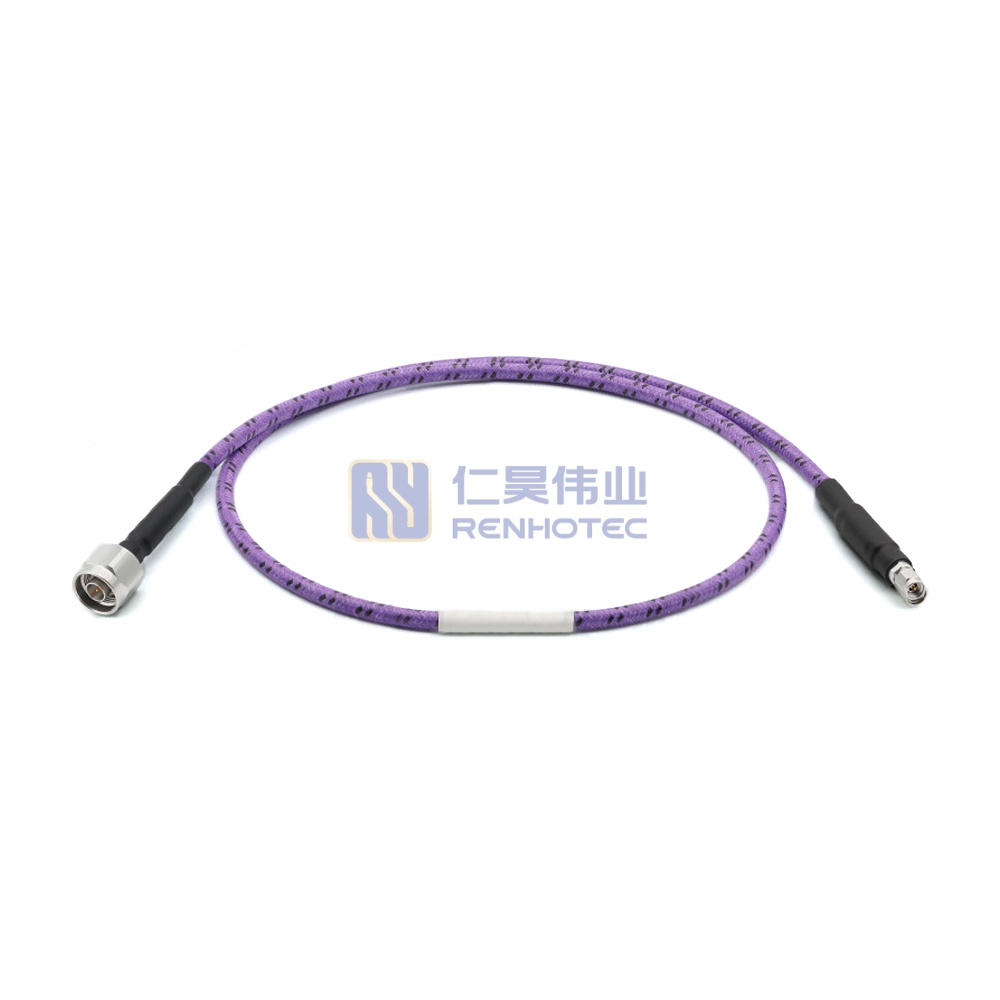 RF Cable Assembly, N to 3.5mm Type, Armored, 18GHz, with Stabilization Layer - RHT-605-20627