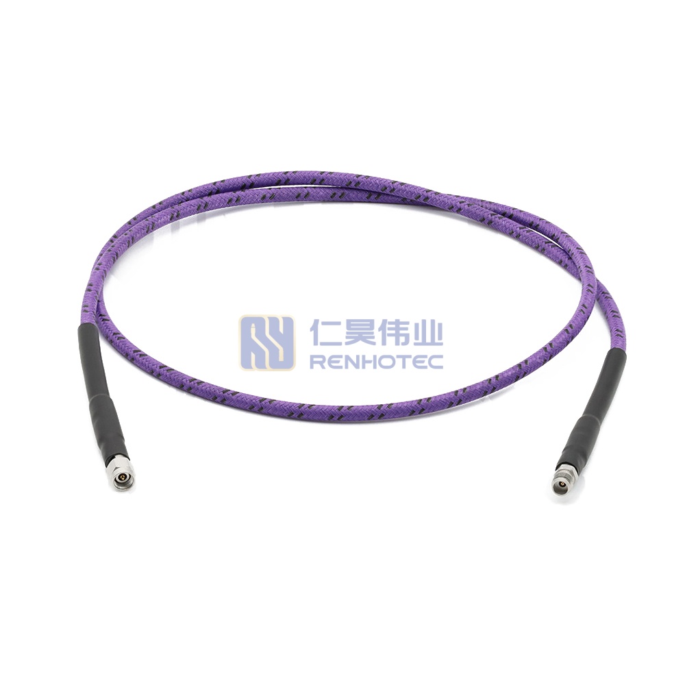 2.92mm to 2.4mm Braided Armored RF Cable Assembly, VNA Testing, 40GHz - RHT-605-20638