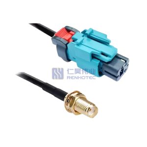 Mini FAKRA Female to SMA Female RF Cable Assembly
