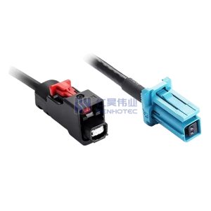 MATEnet Female to H-MTD Female Single-Port Ethernet Cable Assembly