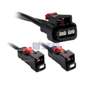 Dual-Port H-MTD Female to Dual Single-Port Female Ethernet Cable Assembly