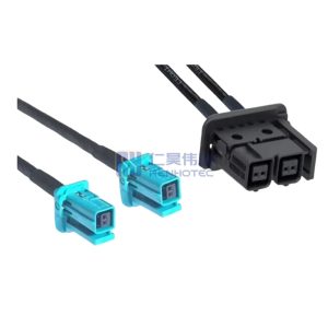 MATEnet Dual-Port Female Gigabit Ethernet Cable Assembly 2307961-1