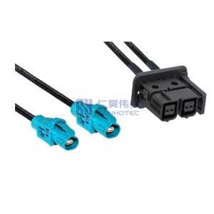 MATEnet Dual-Port Female to H-MTD Female Ethernet Cable Assembly
