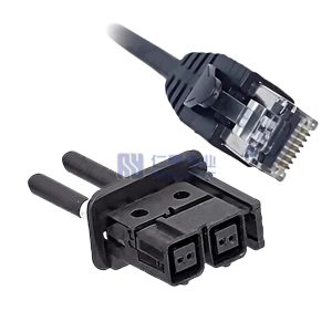 Waterproof Single-Port Ethernet Female-to-Female Cable Assembly