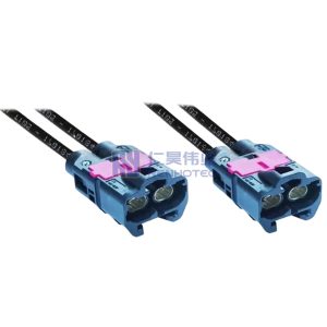 H-MTD Dual-Port A-Key Male 10G Automotive Ethernet Cable Assembly