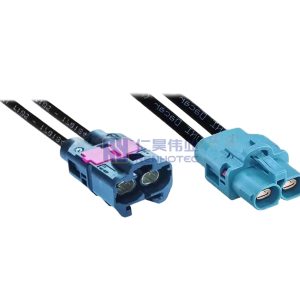 H-MTD Dual-Port A-Key Male to Dual-Port Z-Key Female Cable Assembly