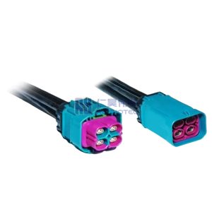 Waterproof H-MTD Four-Port Female-to-Male Ethernet Cable Assembly
