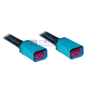 Waterproof H-MTD Four-Port Male-to-Male Ethernet Cable Assembly