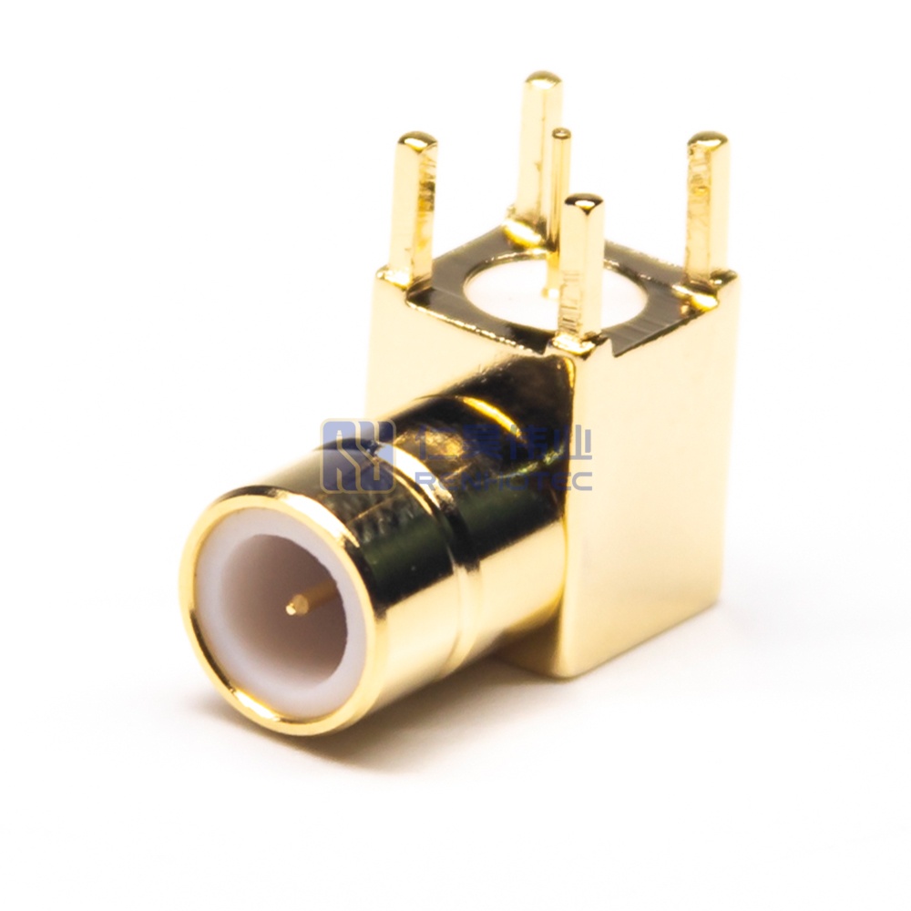 SMB Connector Right Angle Jack Female Pin Solder 50 Ohm - RHT-626-0219