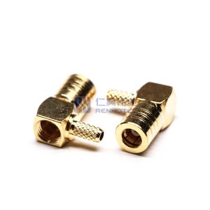 SMB Connector Right Angle Plug Female Pin Crimp 50 Ohm - RHT-626-0246