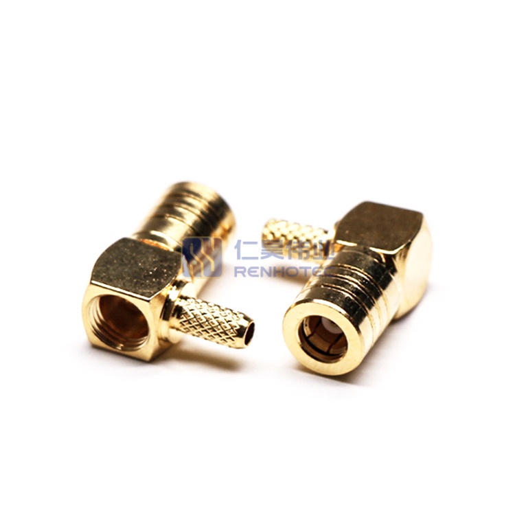 SMB Connector Right Angle Plug Female Pin Crimp 50ohm - RHT-626-0246