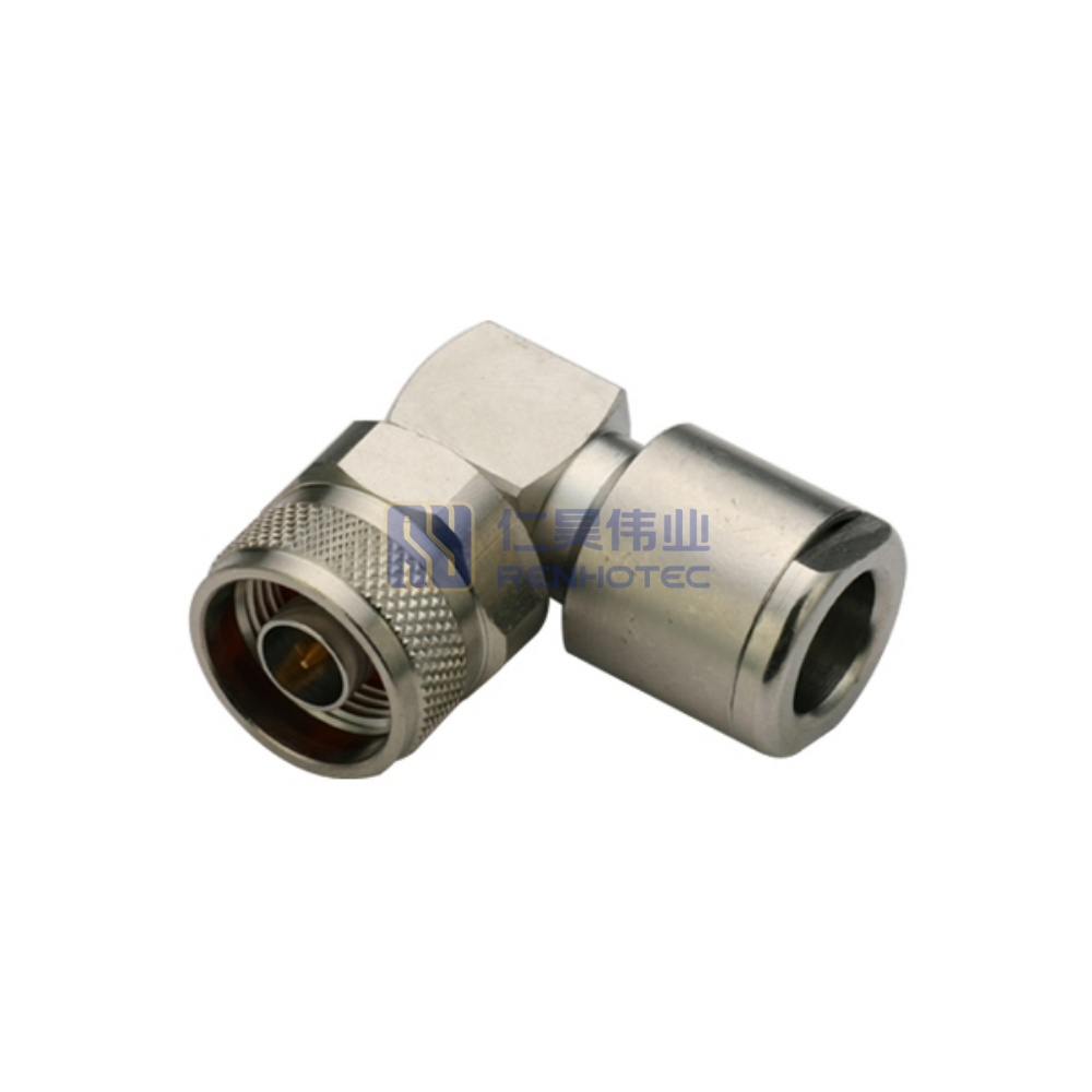 N Type Right Angle Nut Bulkhead RF Connector for LMR400, RG213, RG214 Cable - RHT-614-0121