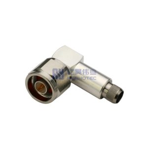 N Type Male Right Angle Crimp CATV RF Coaxial Connector for LMR400 Cable - RHT-614-0123