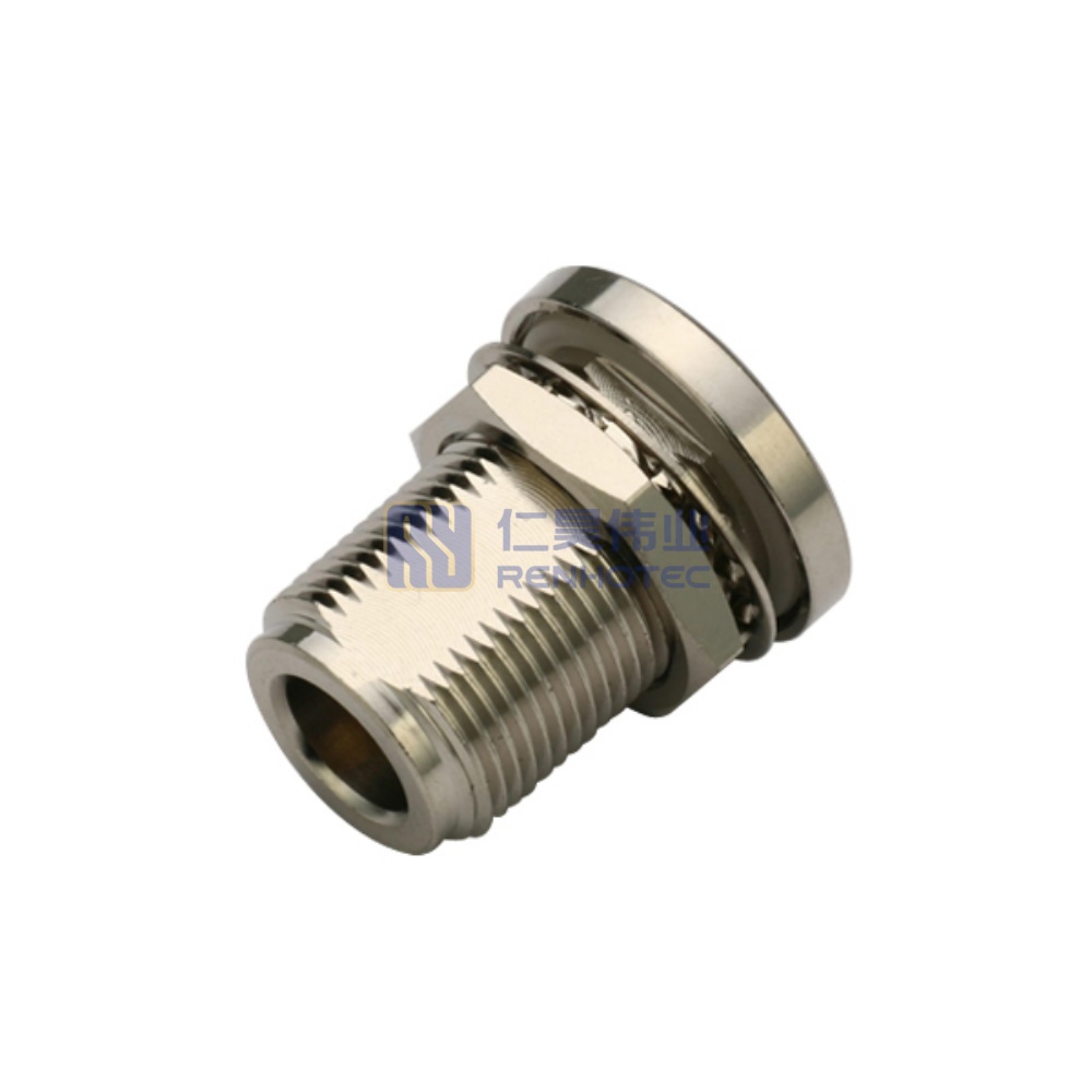 N Type Female Straight Bulkhead Panel Mount RF Connector for UT141 Cable - RHT-614-0127