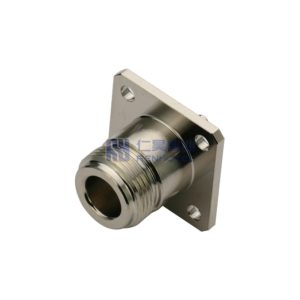 N Type Female 4 Hole Flange Panel Mount RF Coaxial Connector for UT141 Cable - RHT-614-0128
