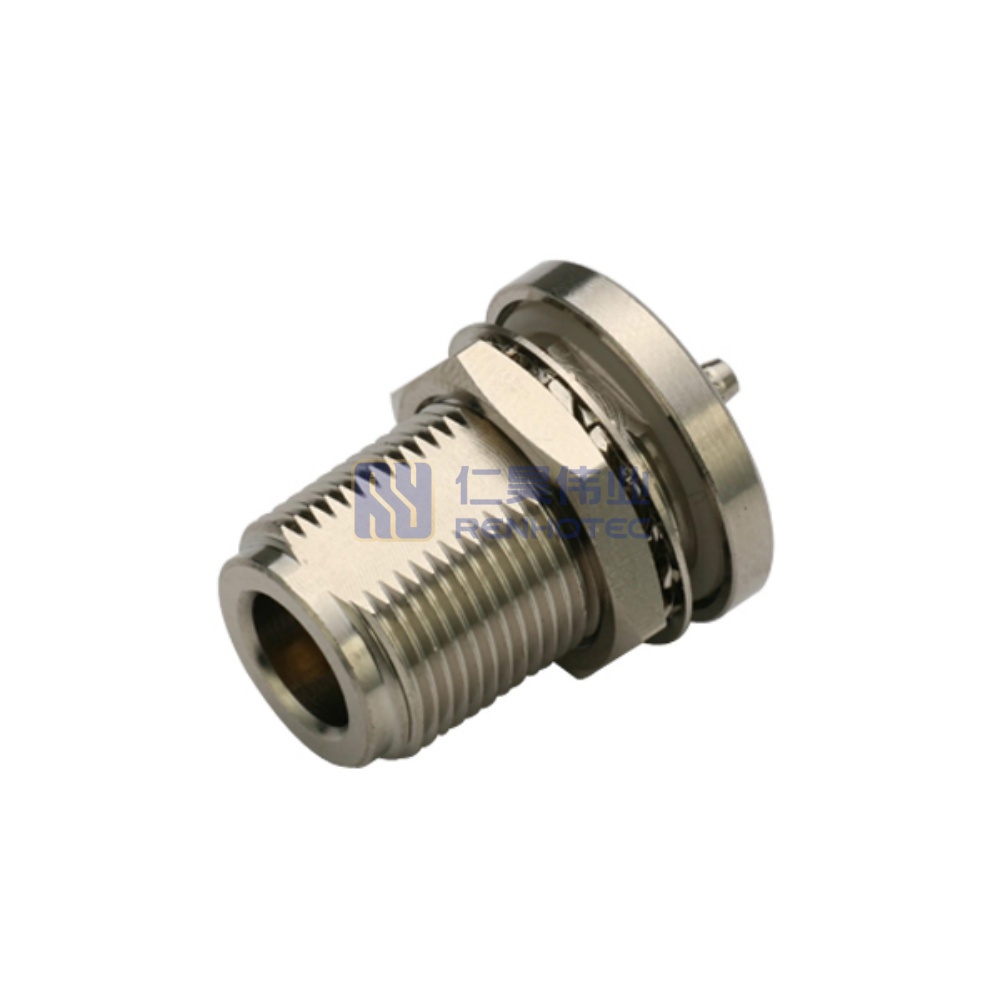 N Type Female Straight Waterproof Bulkhead RF Connector for RG142, RG400, RG223 Cable - RHT-614-0132