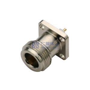 N Type Female 4 Hole Flange Panel Mount RF Coaxial Connector - RHT-614-0140