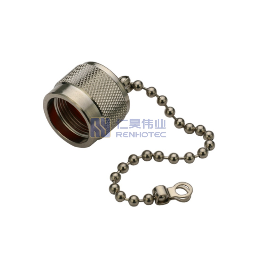 N Type Male RF Connector with Chain Dust Cover - RHT-614-0149