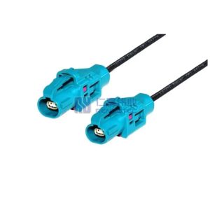 H-MTD E6K10A-1BZZ5-Z Single Port Jack to Jack Automotive Ethernet Cable Assembly with DACAR 647-4 Wire 100Ω Shielded Twisted Pair Cable