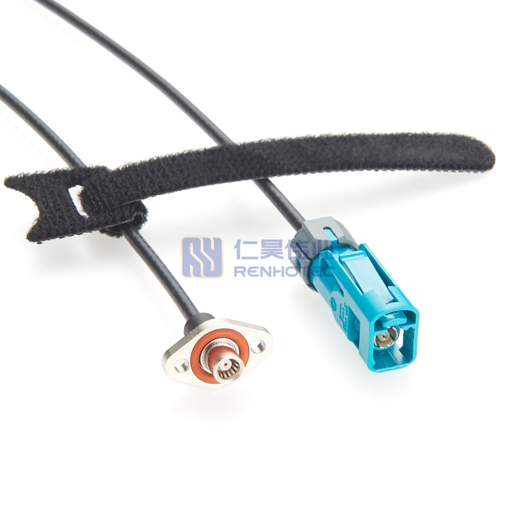 Waterproof FAKRA Z Female to 2 Hole Flange SMB Female with Cable DACAR 462 - RHT-605-20795 - Image 2
