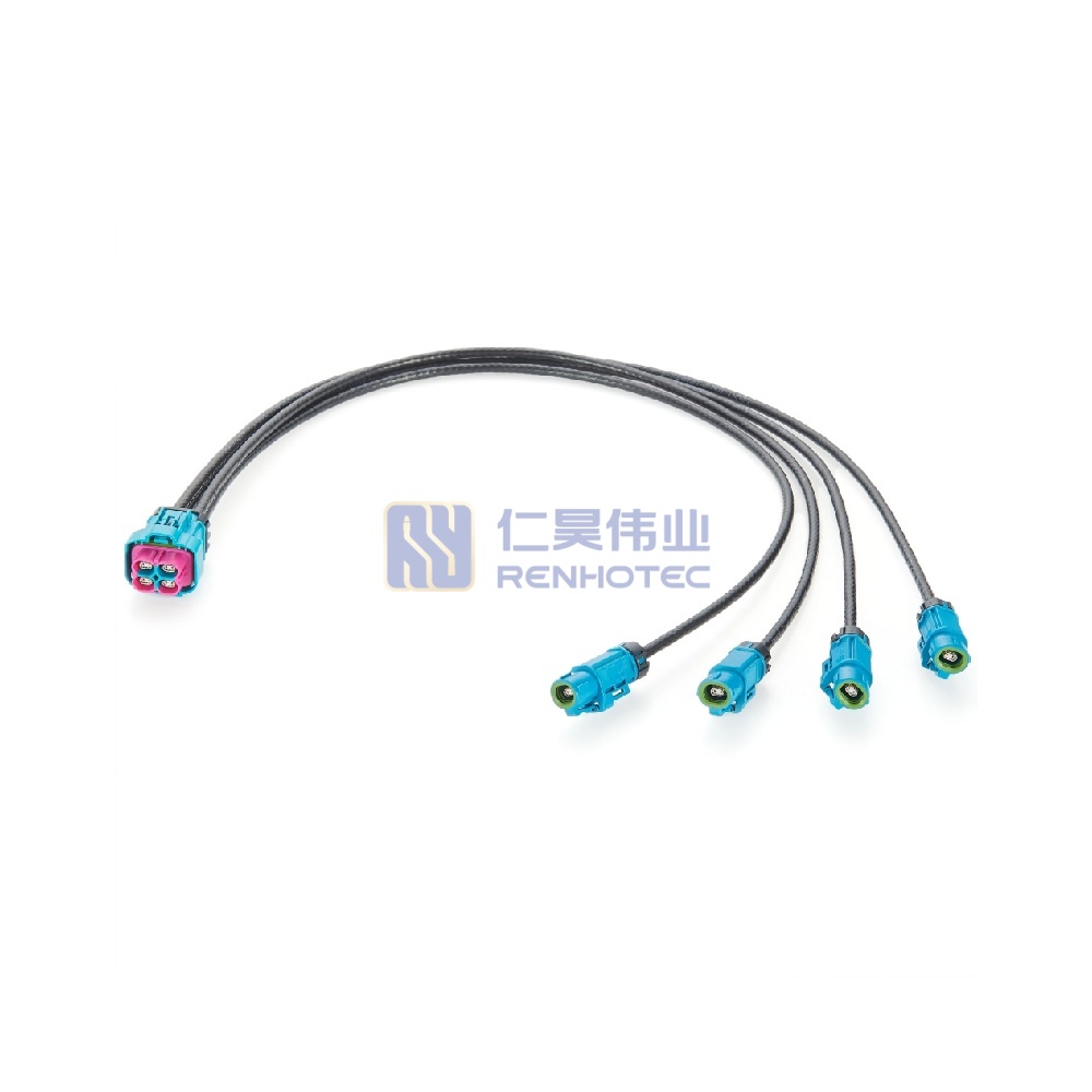 Waterproof 4 in 1 H-MTD Female to Female Automotive Ethernet Cable - RHT-605-20798 - Image 4