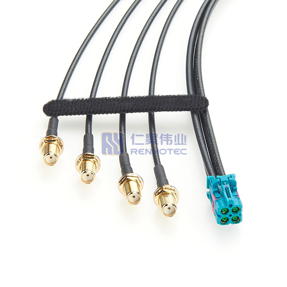 Mini FAKRA Quad Female to 4 x SMA Female Cable - RHT-605-20802 - Image 2