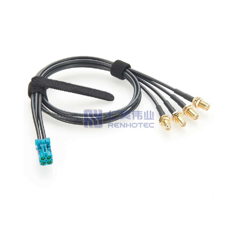 Mini FAKRA Quad Female to 4 x SMA Female Cable - RHT-605-20802 - Image 3