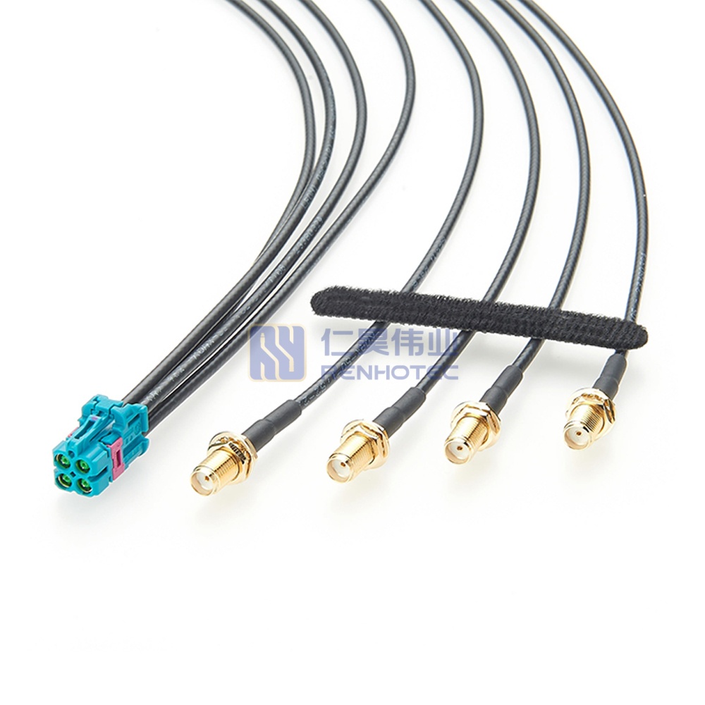 Mini FAKRA Quad Female to 4 x SMA Female Cable - RHT-605-20802 - Image 4