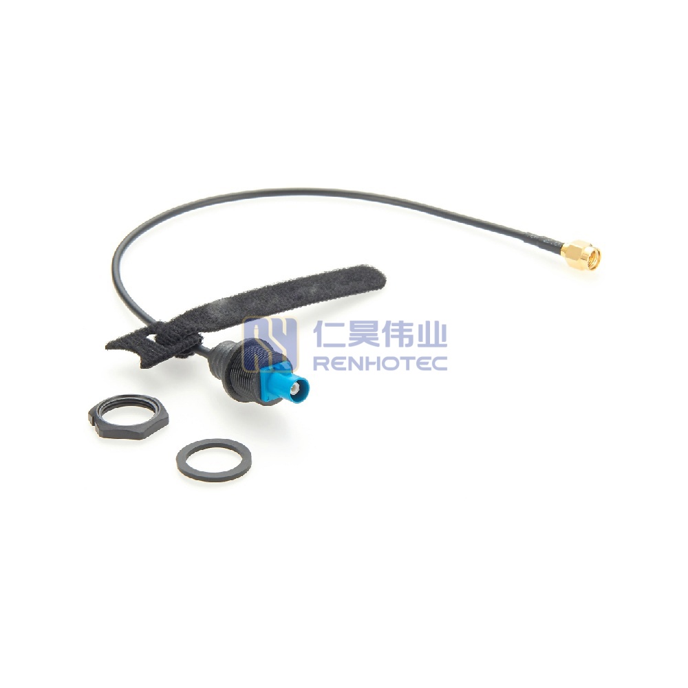 PCB Mount FAKRA to SMA Coaxial with Cable RG174 - RHT-605-20806 - Image 3