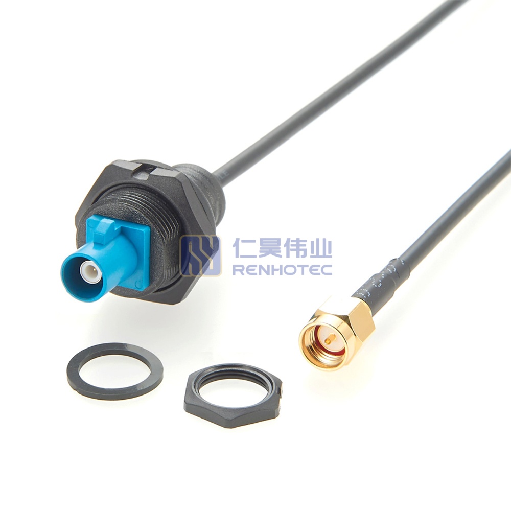 PCB Mount FAKRA to SMA Coaxial with Cable RG174 - RHT-605-20806 - Image 4