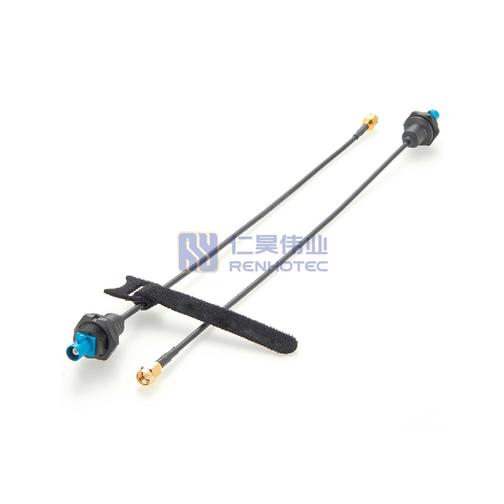 PCB Mount FAKRA to SMA Coaxial with Cable RG174 - RHT-605-20806