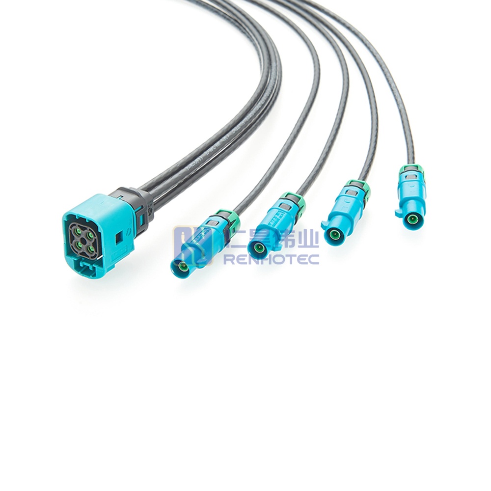 IP67 Waterproof MATE-AX Female to 4 Male FAKRA with Cable DACRA 302-4 - RHT-605-20815