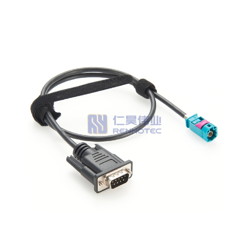 HSD 4P Male to DB9 Male Automotive Ethernet Diagnostic Cable - RHT-605-20823 - Image 2