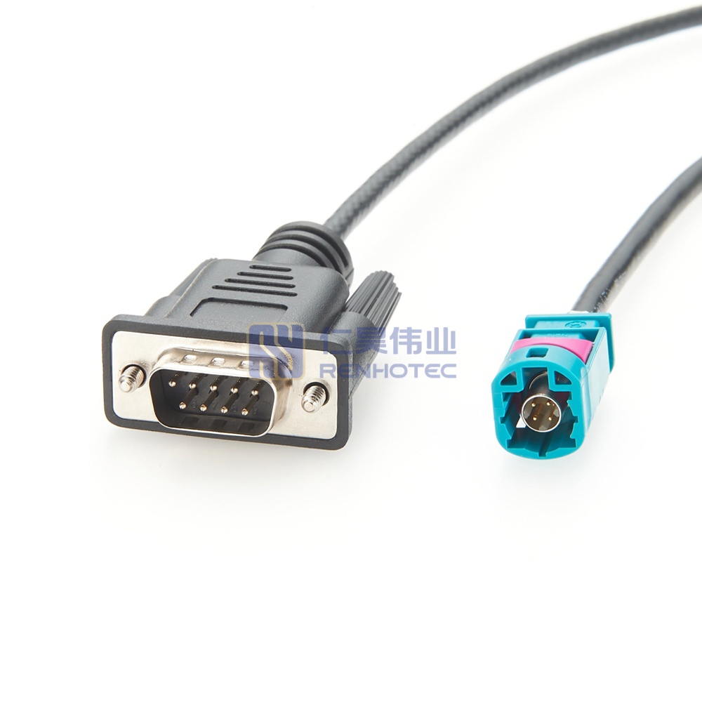 HSD 4P Male to DB9 Male Automotive Ethernet Diagnostic Cable - RHT-605-20823 - Image 3