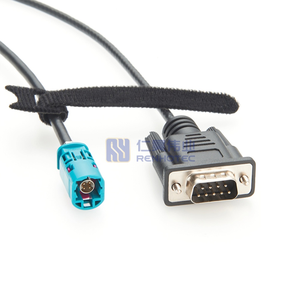 HSD 4P Male to DB9 Male Automotive Ethernet Diagnostic Cable - RHT-605-20823 - Image 4