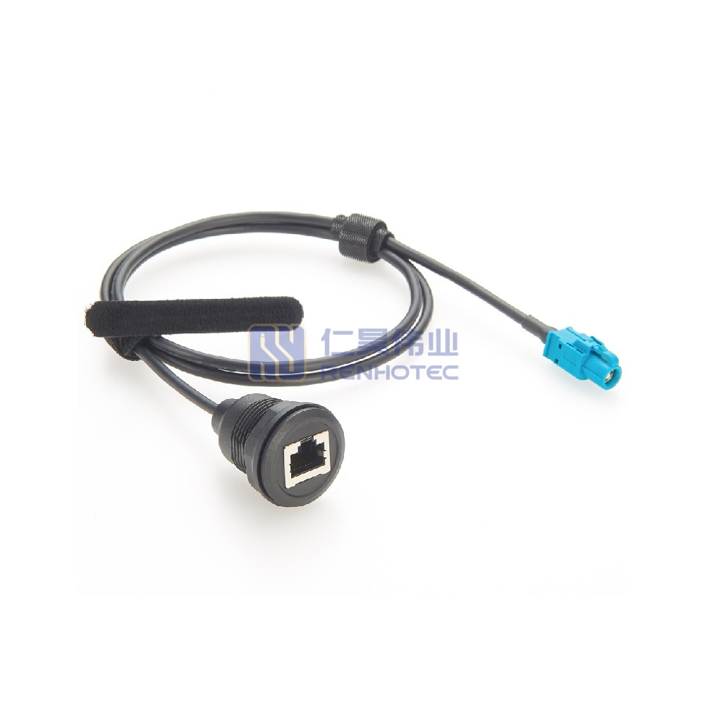 HSD 4P Z Female to RJ45 Female Panel Mount Cable - RHT-605-20845 - Image 3