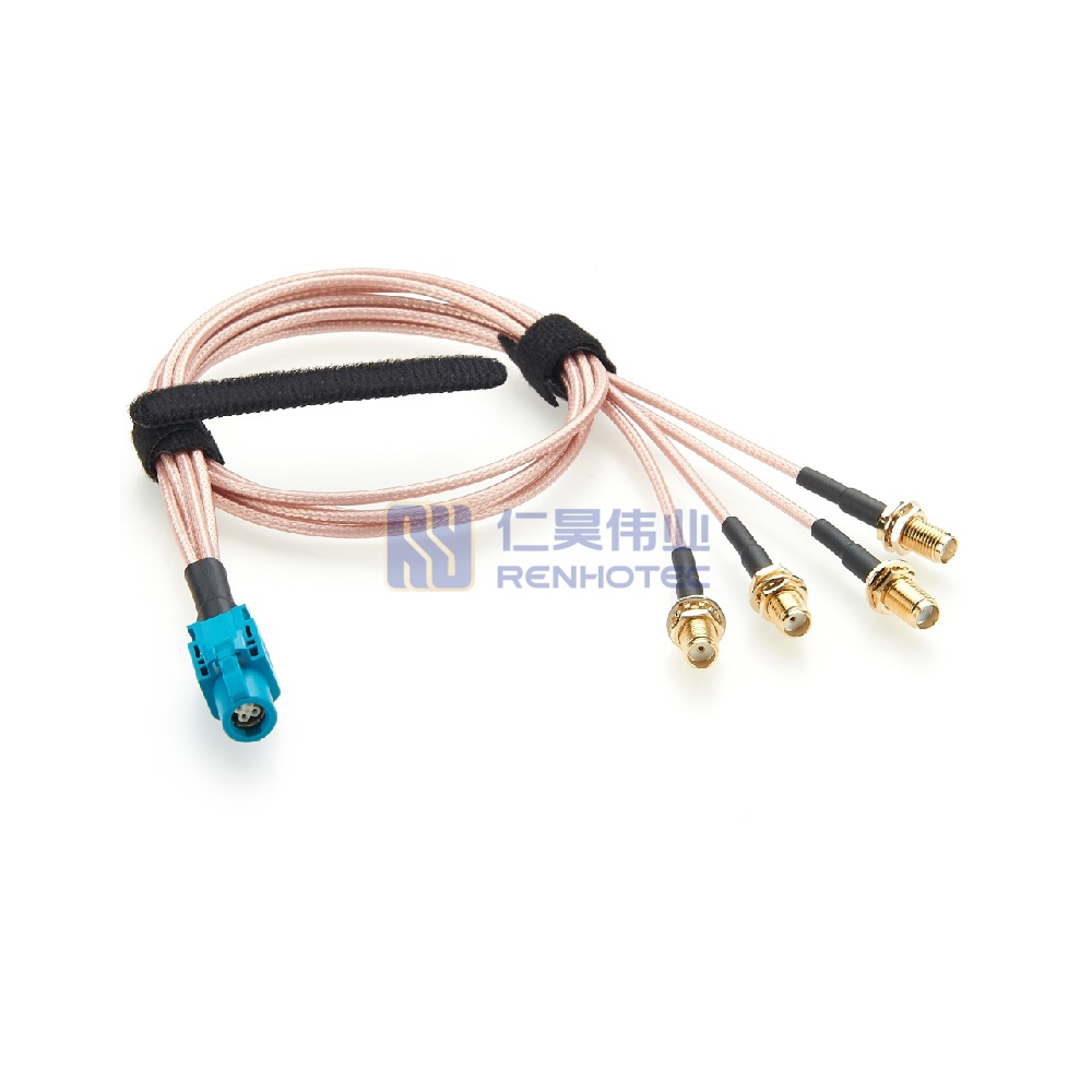HSD 4P Z Female to 4 SMA Female Cable - RHT-605-20846 - Image 3