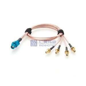 HSD 4P Z Female to 4 SMA Female Cable - RHT-605-20846