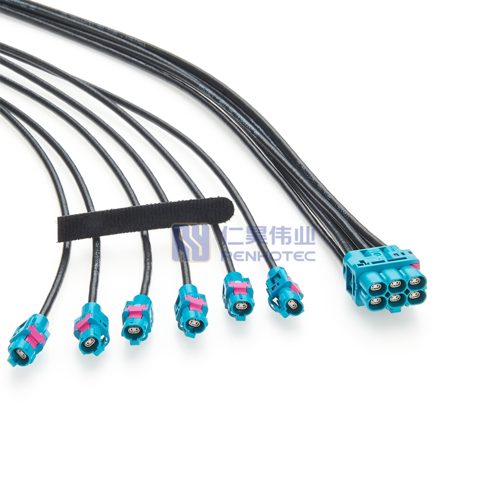 6 in 1 H-MTD Female to Female Automotive Ethernet Cable - RHT-605-20874 - Image 2