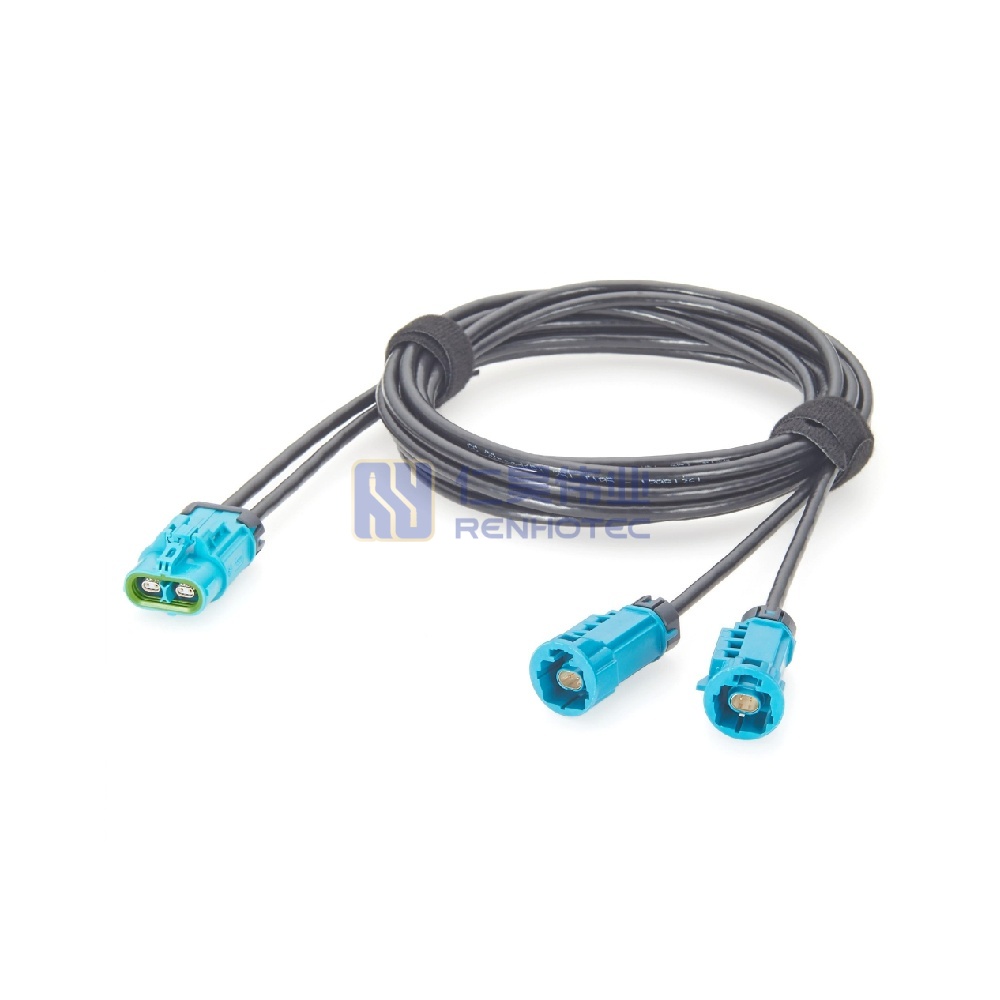 IP67 Waterproof 2 in 1 H-MTD Female to Male Automotive Ethernet Extension Cable - RHT-605-20904