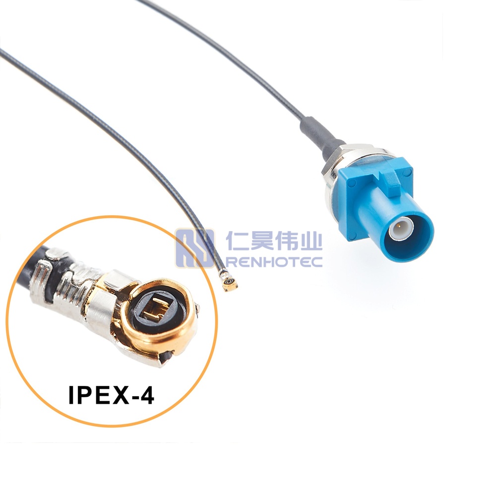 PCB Mount FAKRA Z to IPEX4 Coaxial Cable - RHT-605-20909 - Image 4