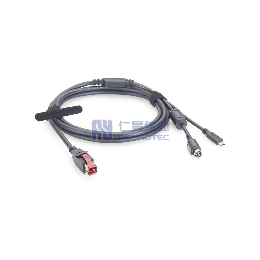 24V Powered USB Printer Cable to Hosiden 4 Pin + USB-C - RHT-605-20913 - Image 4