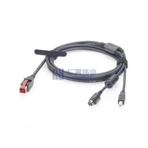 Powered USB Cable 24V to USB Type-B+ Hosiden Power Din 4 Pin - RHT-605-20914