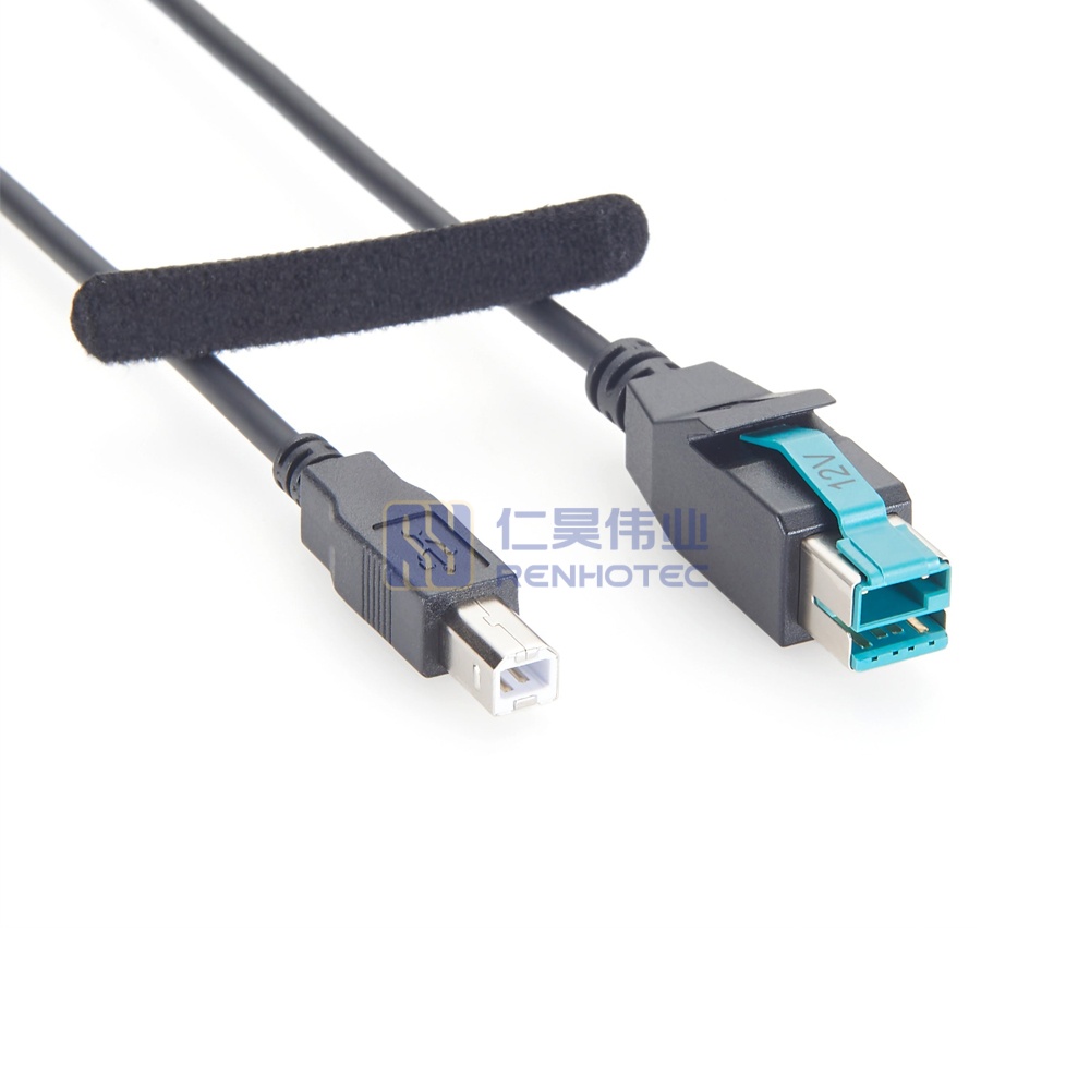 Powered USB 12V to USB Type-B Printer Cable - RHT-605-20926 - Image 2