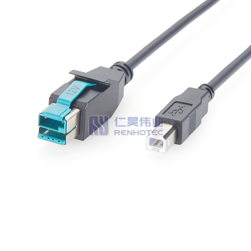 Powered USB 12V to USB Type-B Printer Cable - RHT-605-20926 - Image 3