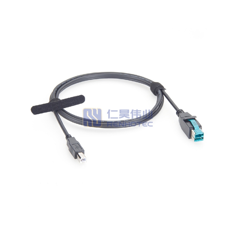 Powered USB 12V to USB Type-B Printer Cable - RHT-605-20926 - Image 4