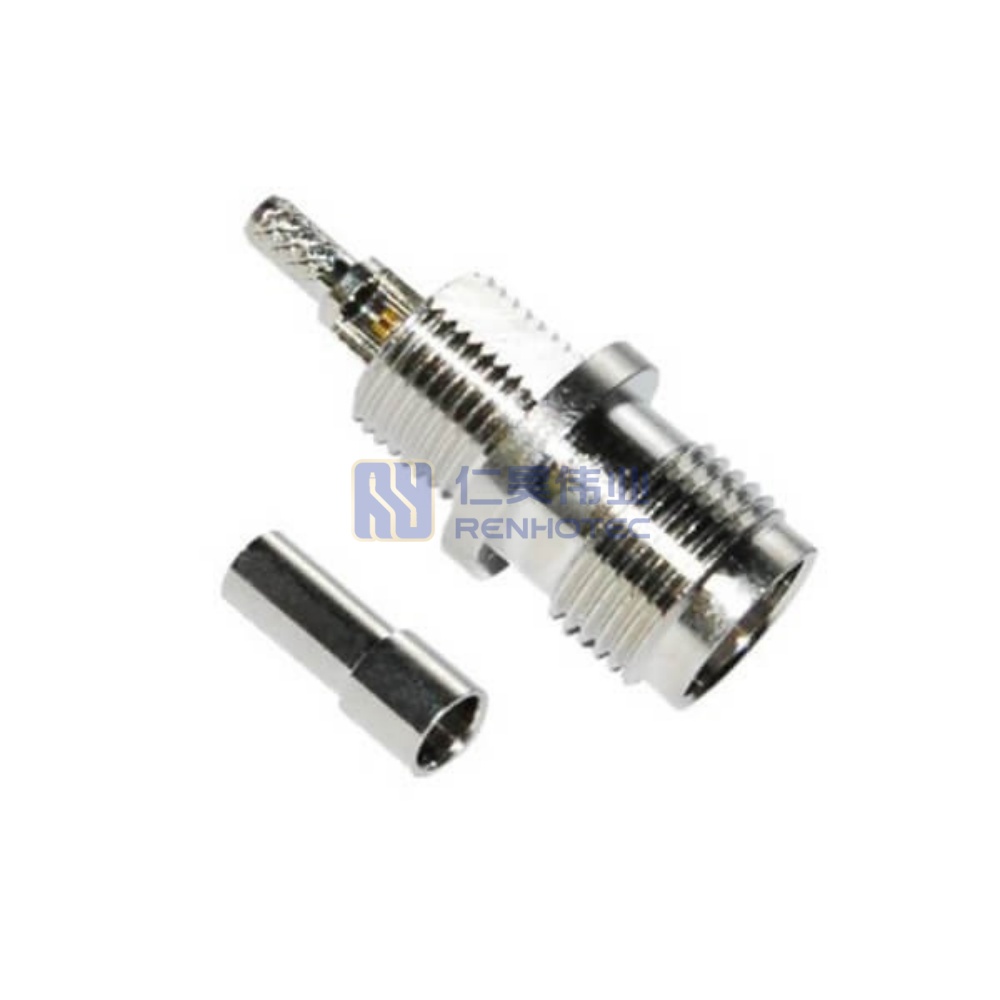 TNC Bulkhead Connector Crimp Type Straight for Panel Mount - RHT-615-0008